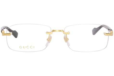 gucci men's eyewear frames|Gucci rimless glasses for men.